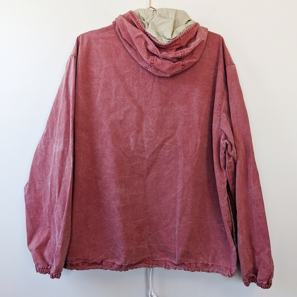 Vintage 90s/Y2K Anorak Distressed Wash Quarter Zip Pull Over Jacket - Picture 3 of 11